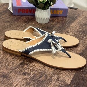 Jack Rogers Blue and White Nautical Sandals